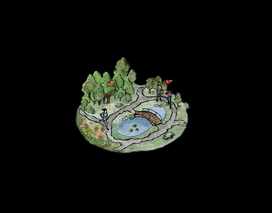 Illustrazione parco
