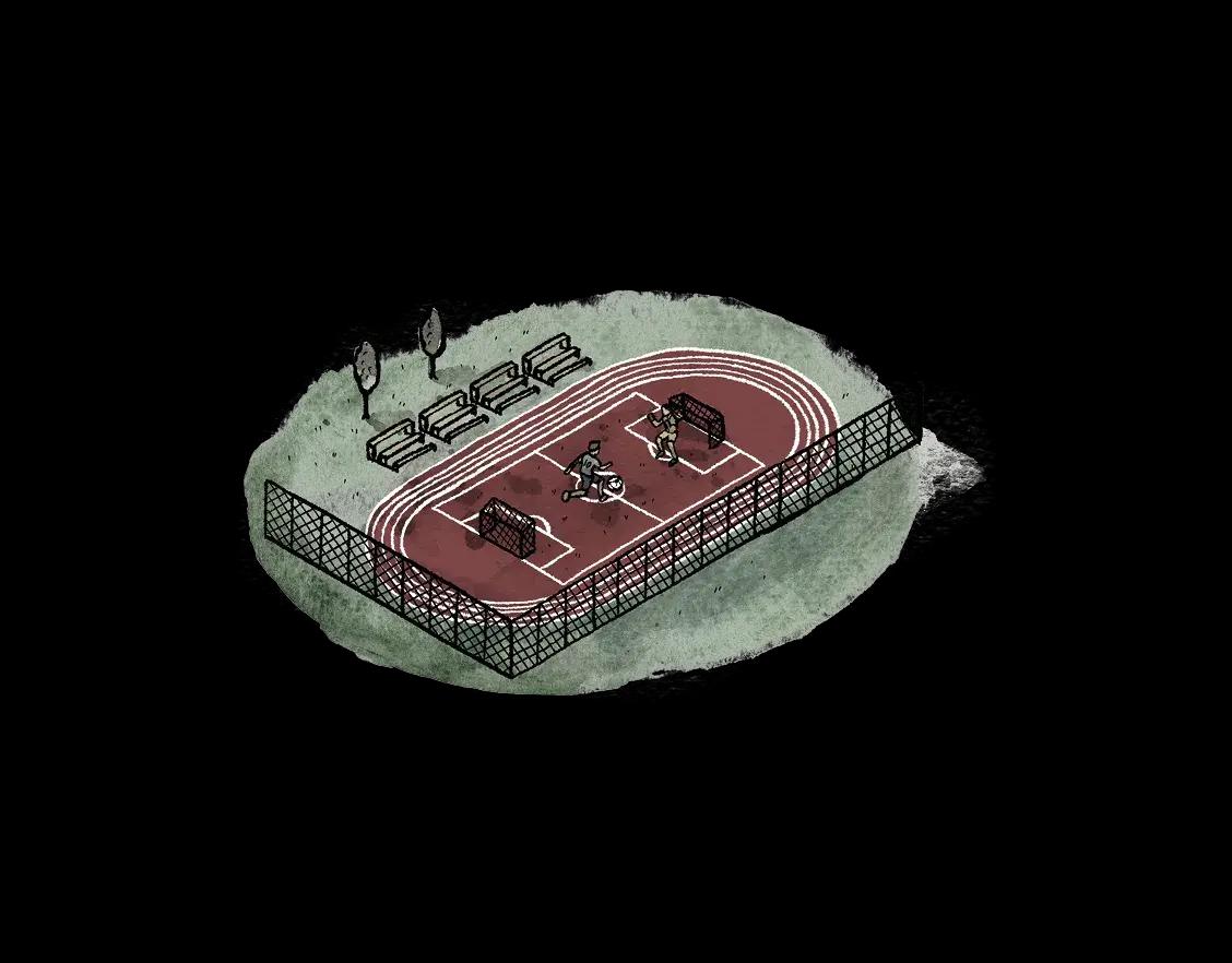 Illustrazione campo sportivo